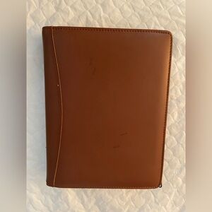 Brown Leather Zippered Address Book/Binder